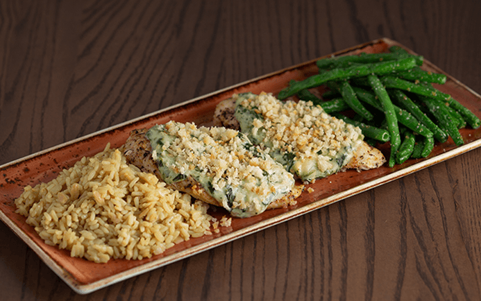 Photo of 'Chicken Spinach Stack' meal.