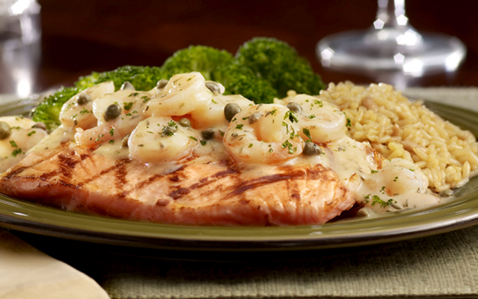 Photo of 'Shrimp & Salmon Piccata' meal.