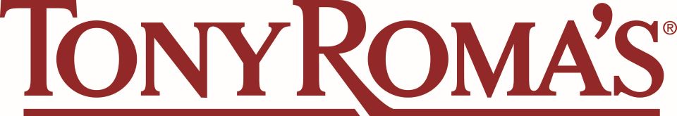 Tony Roma's Logo Red Letters spelling out Tony Roma's